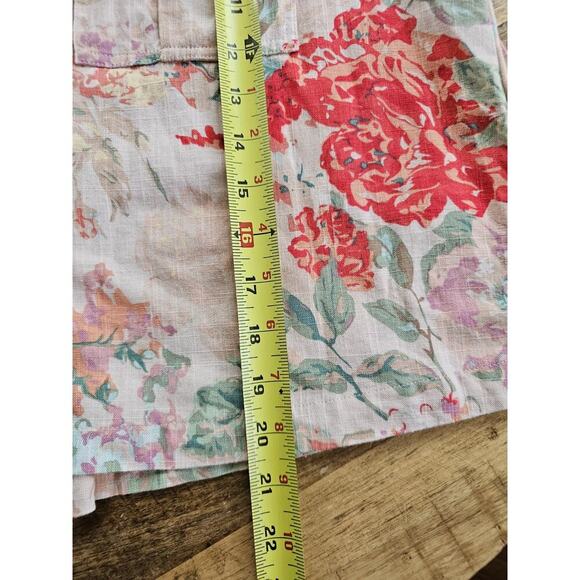 Patchington In Bloon Floral Linen Blend Jacket Shacket Women's Size M - Picture 6 of 9